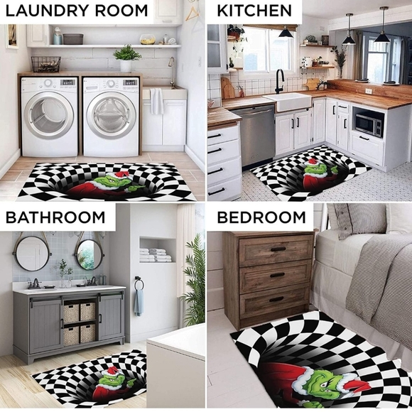 Grinch 3D visual illusion mat nonslip - Picture 7 of 7